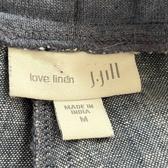 J. Jill Love Linen Chambray Ankle Length Pull On Pants Size M Pockets - Picture 4 of 5